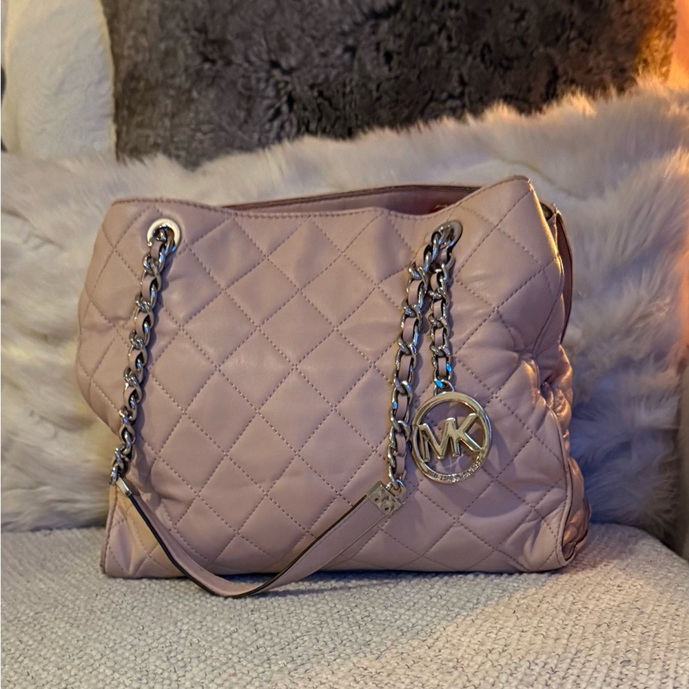 Michael Kors Quilted Pink Shoulder Bag